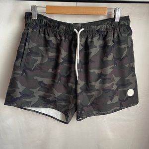 Topman army print swim shorts